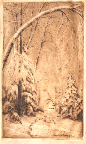 "Winter Path" by Ozias Dodge, (Amer., 1868-1925)
