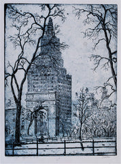 "Washington Square Park, N. Y." by Leon Louis Dolice, Amer., (1892-1960)