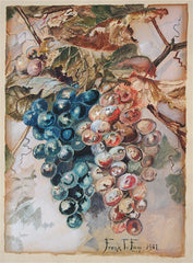"Grapes on the Vine" by Frank T. Fay, Amer., (Late 19th-Early 20th Century)