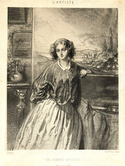 "Madame E. de B." by Paul Gavarni, Fr., (1804-1866)