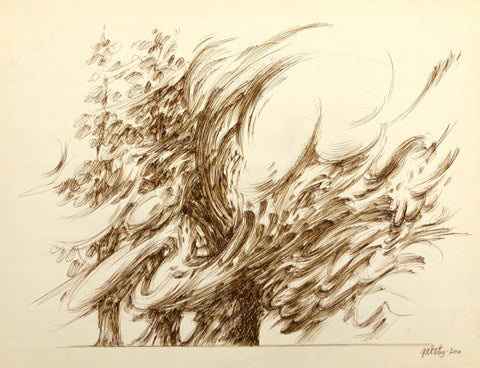 Three Trees by Norman Gorbaty, Amer. (1932-2020)