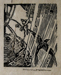 "Two Birds and Branch" by Helen West Heller, Amer., (1872-1955)