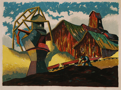 "Sulpher Works" by  Philip Hicken, Amer., (1910-1985)