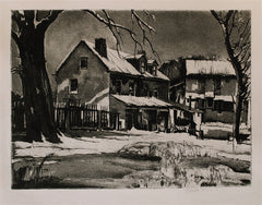 "House in Winter" by Earl Horter, Amer., (1880-1940)
