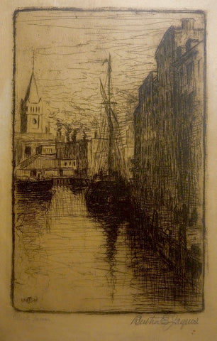"Clock Tower", Bertha Jacques, (Amer., 1863-1941)