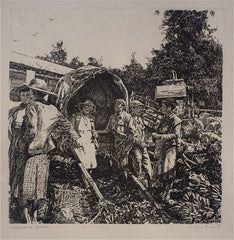 "Market Gossip Jamaica" by Philip Kappel, Amer., (1901-1981)