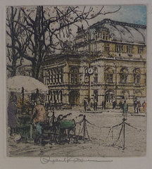"Vienna Opera" by Robert Kasimir, Austrian, (1914-2002)