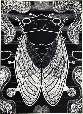 Singing Cicada, by M. G. Martin, Amer., (1931-2013)