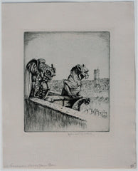"Gargoyles, Notre Dame, Paris" by John McGrath, Amer., (1885-1942)