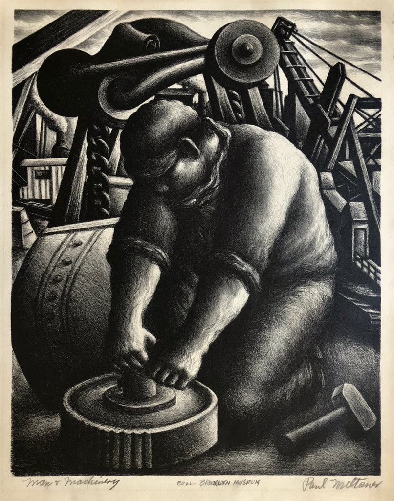Man + Machinery, by Paul R. Meltsner, Amer., (1905-1966)