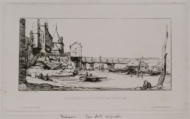 Charles Meryon Passerelle du Pont-au-Change, Apres L'Incindie de 1621