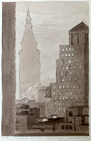 "Metropolitan Tower from Studio 14 Floor Macys NYC" by Ben Mildwoff, Amer., (1907-1991)