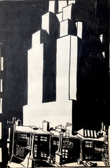 "One Fifth Avenue, NYC" by Ben Mildwoff, Amer., (1907-1991)