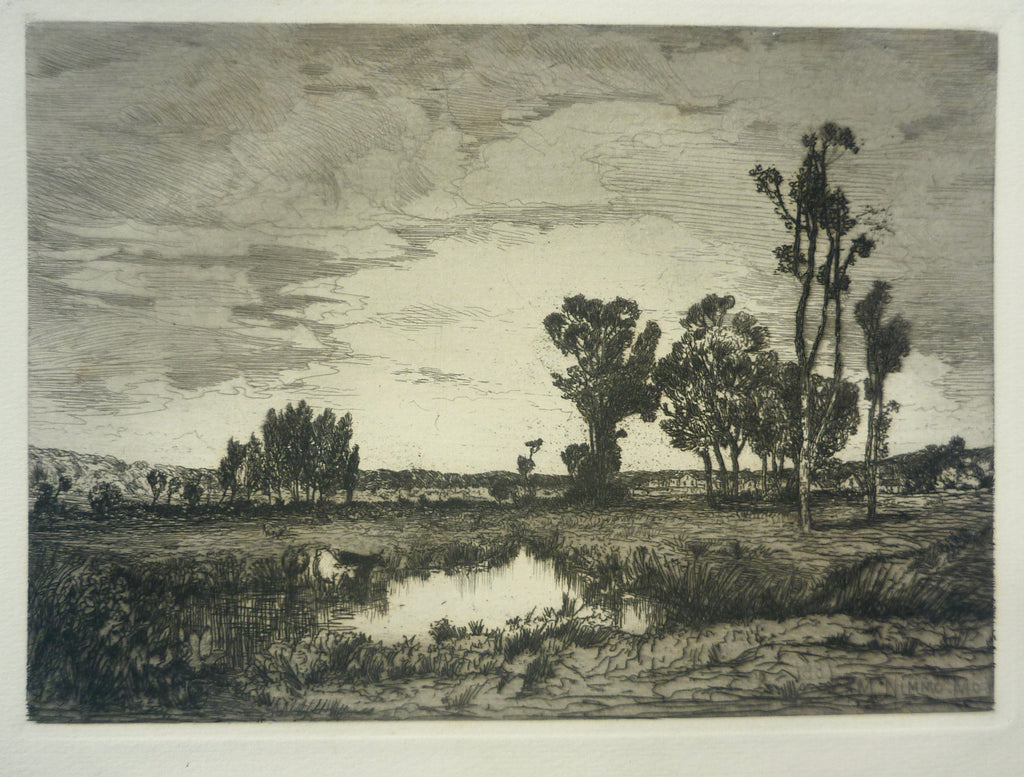 "Passaic Meadows" by Mary Nimmo Moran, Scottish Amer., (1842-1899)