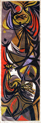 "Girl with Bird" by Seong Moy, Chinese-Amer., (1921-2013)