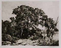 "Edge of the Lake" by Robert Hogg Nisbet, Amer., (1879-1961)