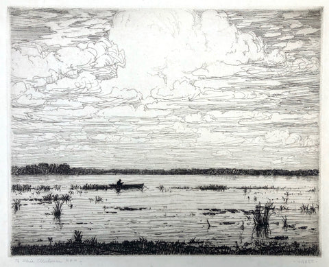 Fisherman, Lake Tohopikiliga, by Robert Hogg Nisbet, Amer., (1879-1961)