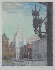 At Copley Square by Louis Novak, Amer., (1903-1983)
