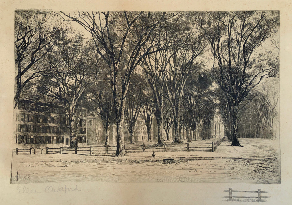 Yale Campus, by Ellen Oakford,  Amer.,  (1855?-1898)