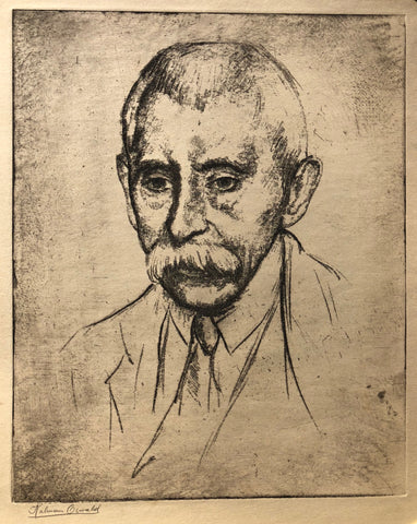"Self Portrait" by Kalman Oswald, Hungarian Amer., (1888-1975)