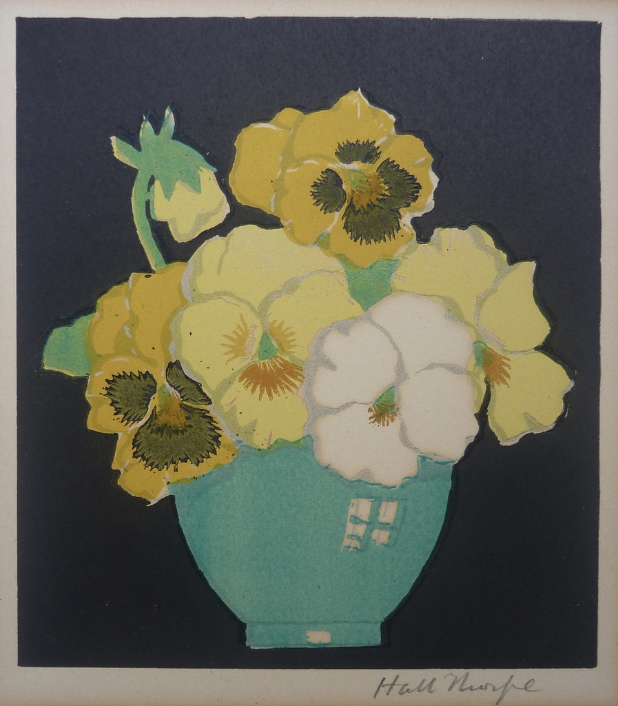John Hall Thorpe Violas (Pansies in a Vase)