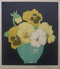 "Violas (Pansies in a Vase)" by John Hall Thorpe, Austrailian-Eng., (1874-1947)