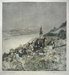 "Kahlenbergerdorf" by Max Pollak, Czech-Amer., (1886-1970)