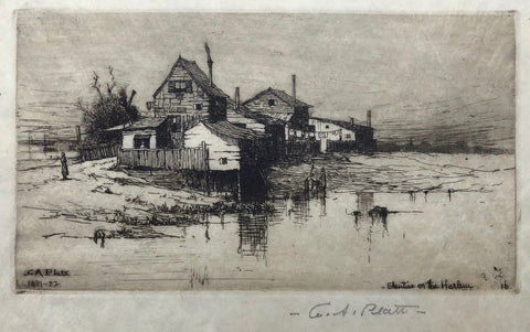 "Shanties on the Harlem" by Charles A. Platt, Amer., ( 1861-1933)