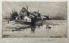 "Shanties on the Harlem" by Charles A. Platt, Amer., ( 1861-1933)