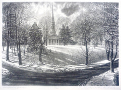 "Mid-Afternoon, God's Acre", by Walter Dubois Richards, (Amer., 1907-2006)