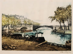 "Along the Seine" by Manuel Robbe, Fr., (1872-1936)