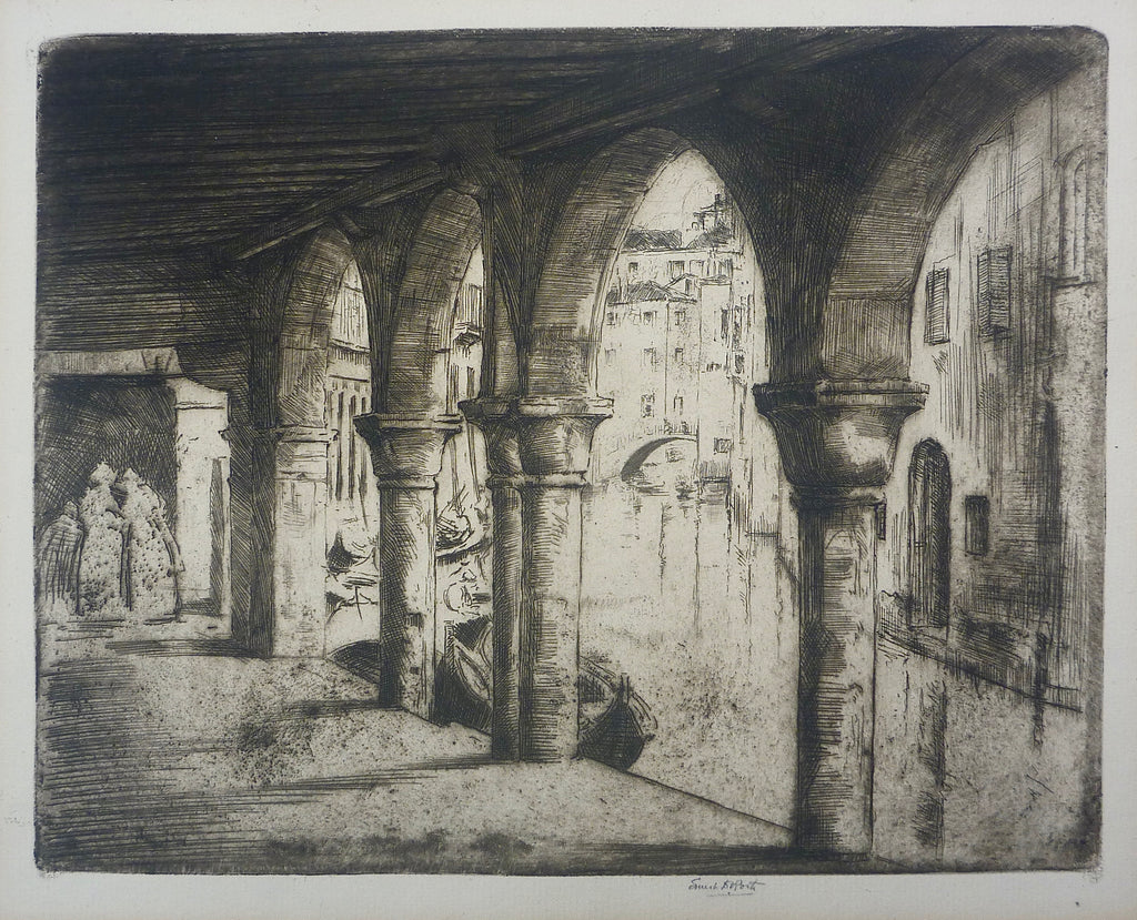 "An Arcade-Venice" by Ernest D. Roth, Amer., (1878-1964)