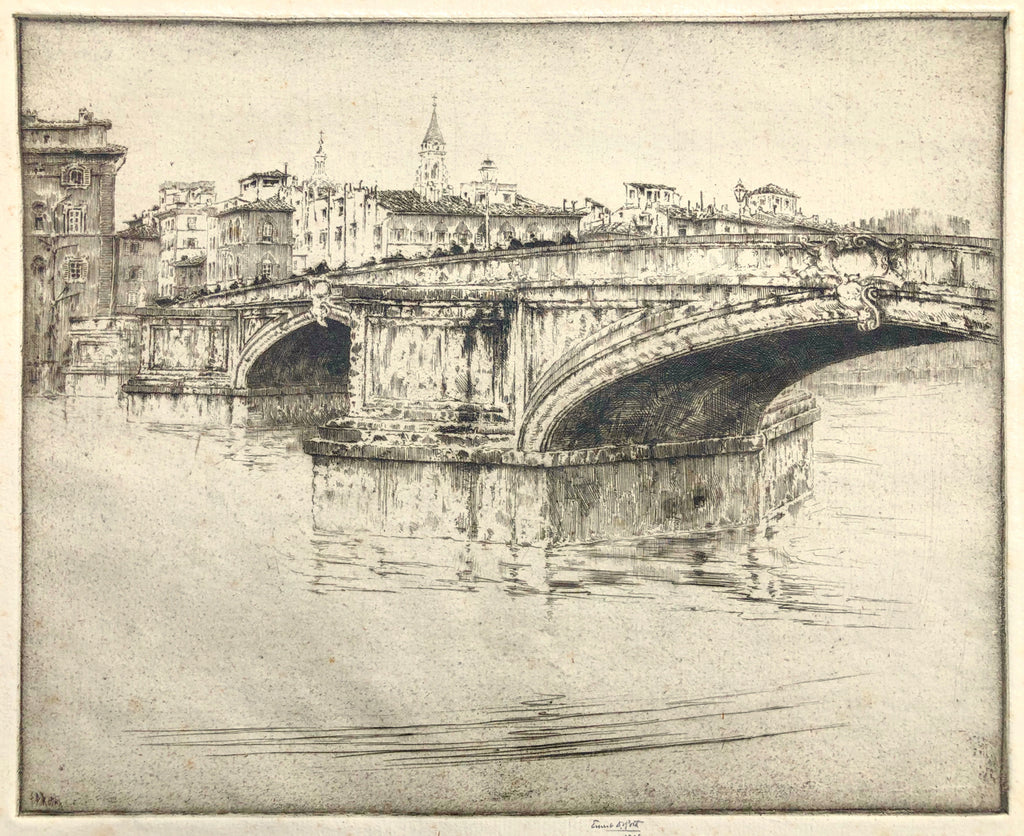 Ponte Del Trinite-Florence-1908, by Ernest D. Roth, Amer., (1876-1964)