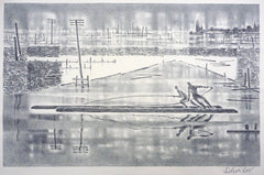 "Loggers at Sunrise" by George Schreiber, (Amer., 1904-1977)