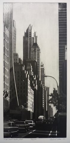 "57th Street Looking East" by Richard Haas, (Amer., B. 1936)
