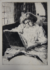 "The Picture Book" by J. Alden Weir, Amer., (1852-1919)