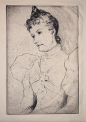 "Portrait of Miss Ross" by J. Alden Weir, Amer., (1852-1919)
