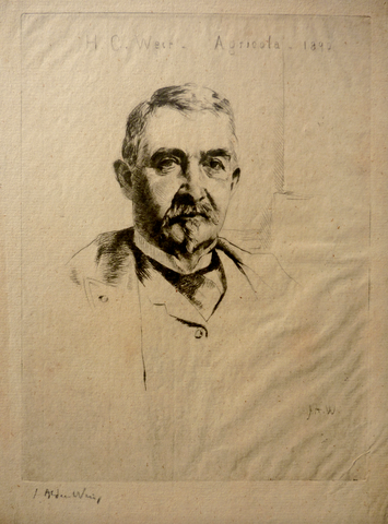 "Portrait of Colonel H. C. Weir-Agricola-1890" by J. Alden Weir, Amer., (1852-1919)
