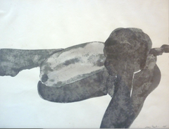 "Reclining Female Figure" by Mary Frank, (Amer., born 1933)