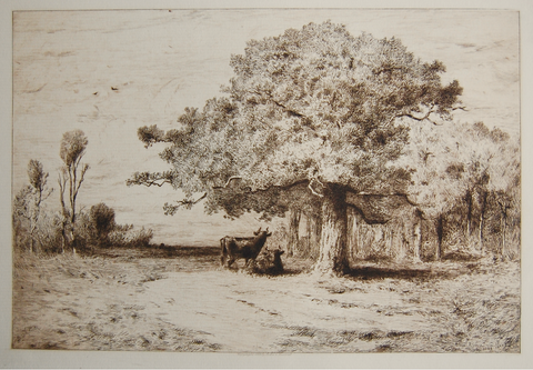 "A Woodland Pasture" by R. Swain Gifford, (Amer.,1840-1905)