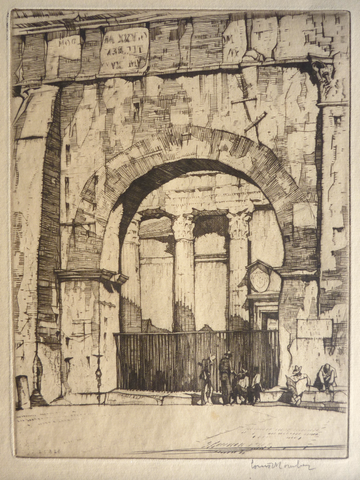 "Porticus of Octavia, Rome" by Louis C. Rosenberg, (Amer.,1890-1983)