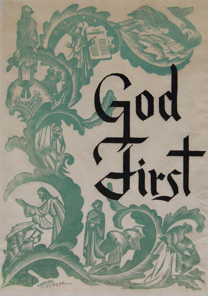 "God First," by Charles Turzak, (Amer.,1899-1986)