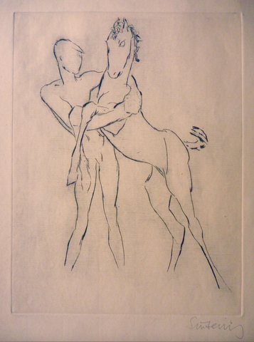 "Boy and Horse", by Rene Sintenis,  (German, 1888-1965)