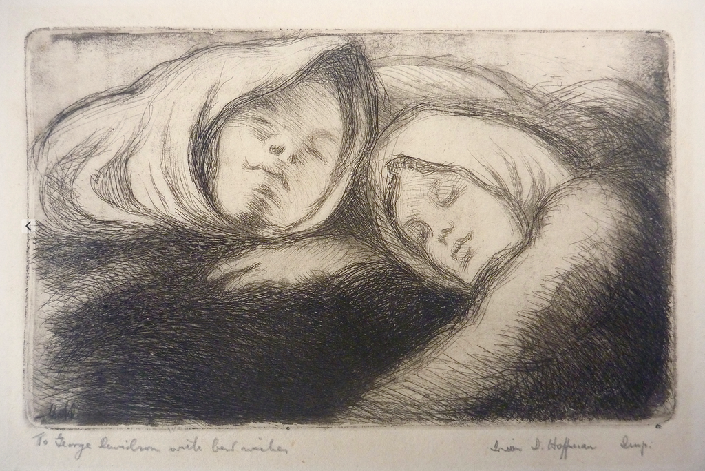 "Mother and Daughter Sleeping", by Irwin D. Hoffman, (Amer., 1901-1989)