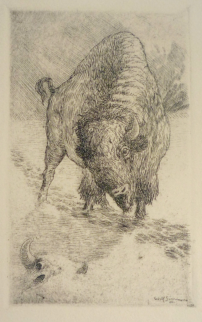 "Bison on the Trail #2" by Will Simmons, Amer., (1884-1949)