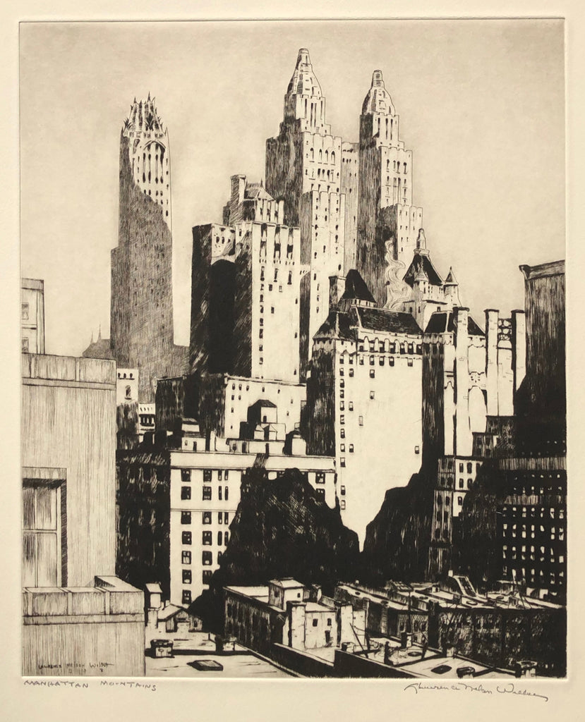 Manhattan Mountains, by Lawrence Nelson Wilbur, Amer., (1897-1988)
