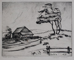 "Wind and Rain" by Adolphe Wulser, Amer., (1900-1984)