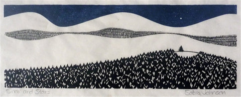 "Snow and Stars" by Sabra Johnson Field, Amer., (B. 1935)